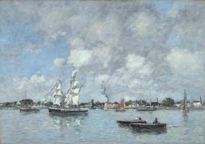 Bordeaux, Boote auf der Garonne, 1876 von Eugene Louis Boudin